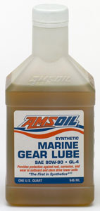 AMSOIL synthetic marine lower unit gear lube provides outstanding protection to outboard and sterndrive
                    lower units in freshwater and saltwater applications